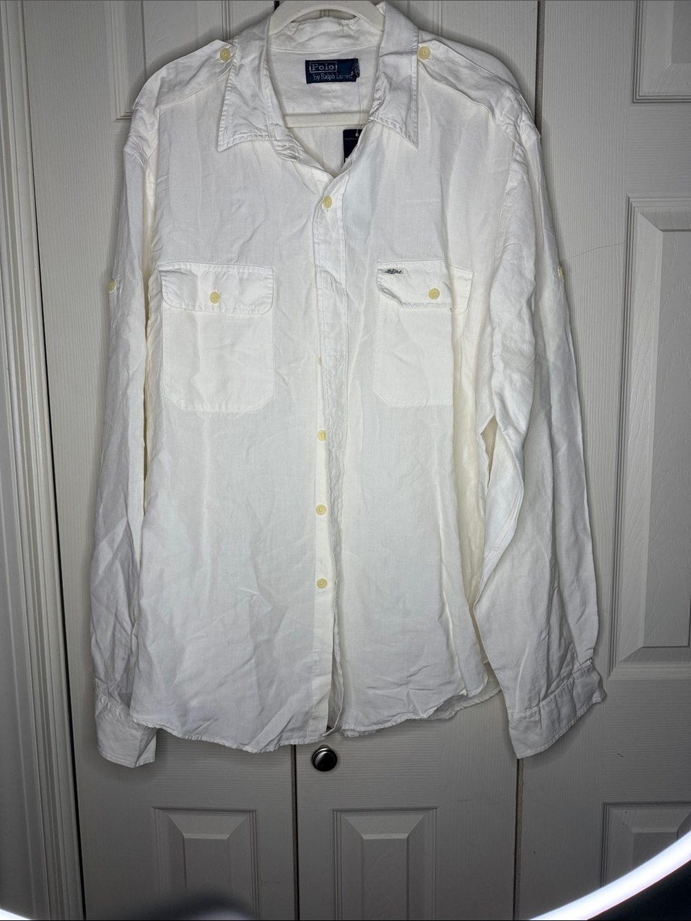 Polo by Ralph Lauren White Button-Front Casual Shirt